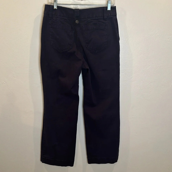 TALBOTS WIDE LEG PANTS NAVY BLUE COTTON/MODAL BLEND 6P - Picture 5 of 7